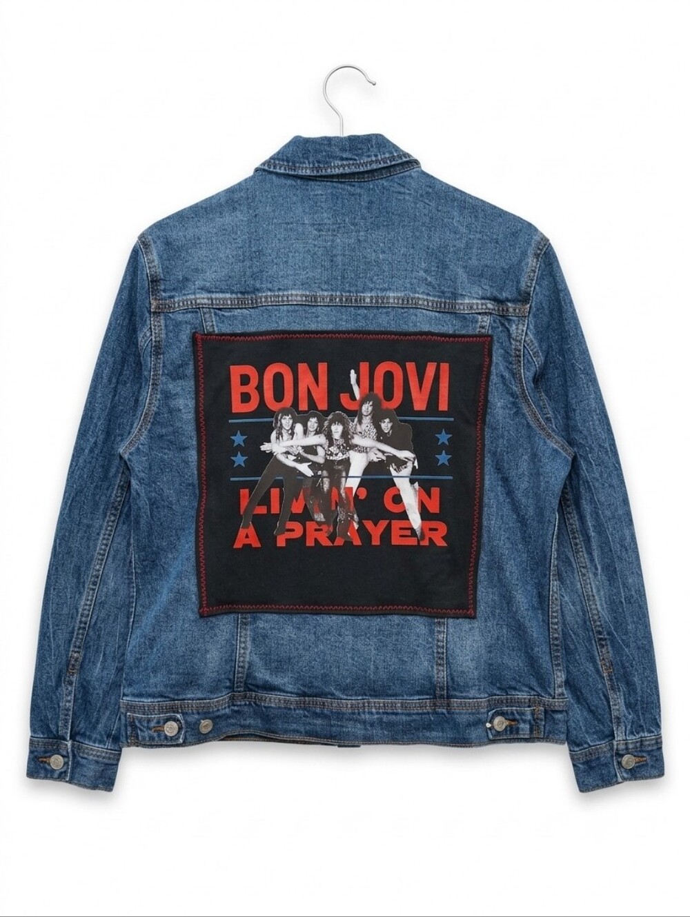 Bon Jovi Denim Jacket Upcycled